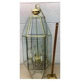 Large Bryce and glass chandelier