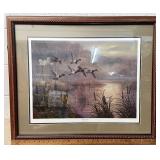 Framed JW Thrasher Misty Dawn ducks Unlimited