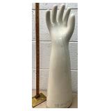 Pottery retail hand display has hairline