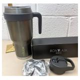 Travel mug and iron flask straw lid