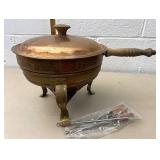 Copper fondue pot