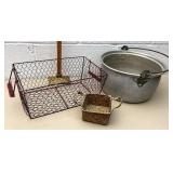Metal basket aluminum pot and more