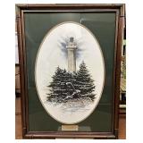 21 x 28 framed and signed Ben Richmond beacon of