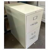 Two drawer hon metal filing cabinet