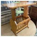 Oak magazine rack