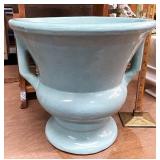 Zanesville stoneware teal double handled Pottery