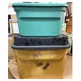2 storage totes with lids