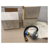 Lot of three propane tank regulator and hoses