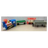 Fisher price train and Ertl wagon
