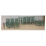 Mid century floral glassware
