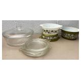 Pyrex and fire king glassware