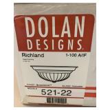Dolan 14" Brass flush mount light fixture
