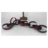 Red and green wood splint Garland