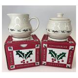 Traditional Holly Cream and sugar