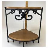 Wrought  iron countertop corner stand with 2