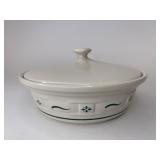 USA Green small covered casserole
