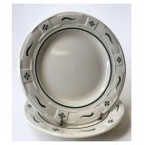 USA Green bread plates like new condition