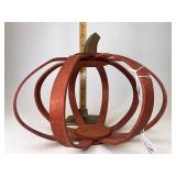 Large orange bent wood pumpkin