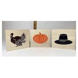 Set of three Woodcrafts blocks