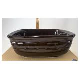 NIB Chocolate soft square serving bowl