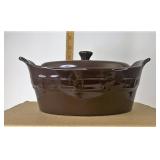 NIB Chocolate small oval casserole