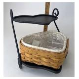 Wrought iron Heart to heart with one basket with