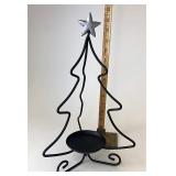 NIB Wrought iron Christmas tree candle holder