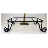 NIB Wrought iron rectangular pedestal stand