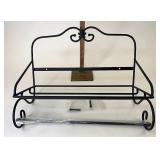 Wrought iron Utility rack with towel bar and