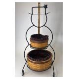Wrought iron Small Snowman with Baskets and