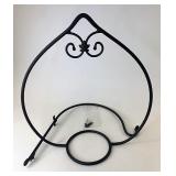 NIB Wrought iron Plant hanger with wall arch and