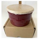 NIB Paprika salt crock with lid