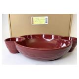 NIB Paprika three bowl chip and dip
