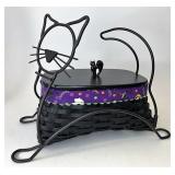 Black cat with liner Protector and Wrought iron