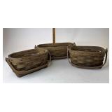 Three with swinging handles