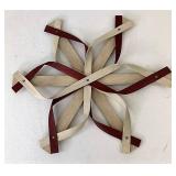 Red and white wood splint snowflake