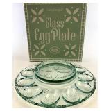 USA NIB Glass egg plate