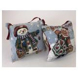 Snowman door knob pillows