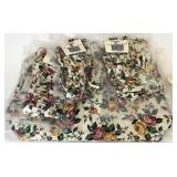 Garden splendor placemats serving tray and medium