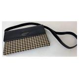 Khaki check purse