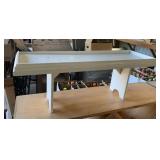 Small white wooden bench