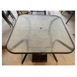 42" x 42" glass outdoor table
