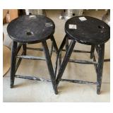 Two black stools