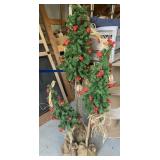 3 decorative Christmas trees with Cardinals