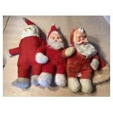 3 vintage Santa Claus