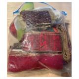Bag full of Christmas ribbon