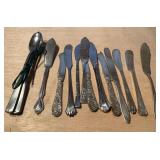 Butter knives and long handle spoon