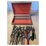 Miscellaneous silver plated silverware and other