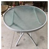 27 inch glass top outdoor table