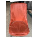 Retro orange pleather chair
